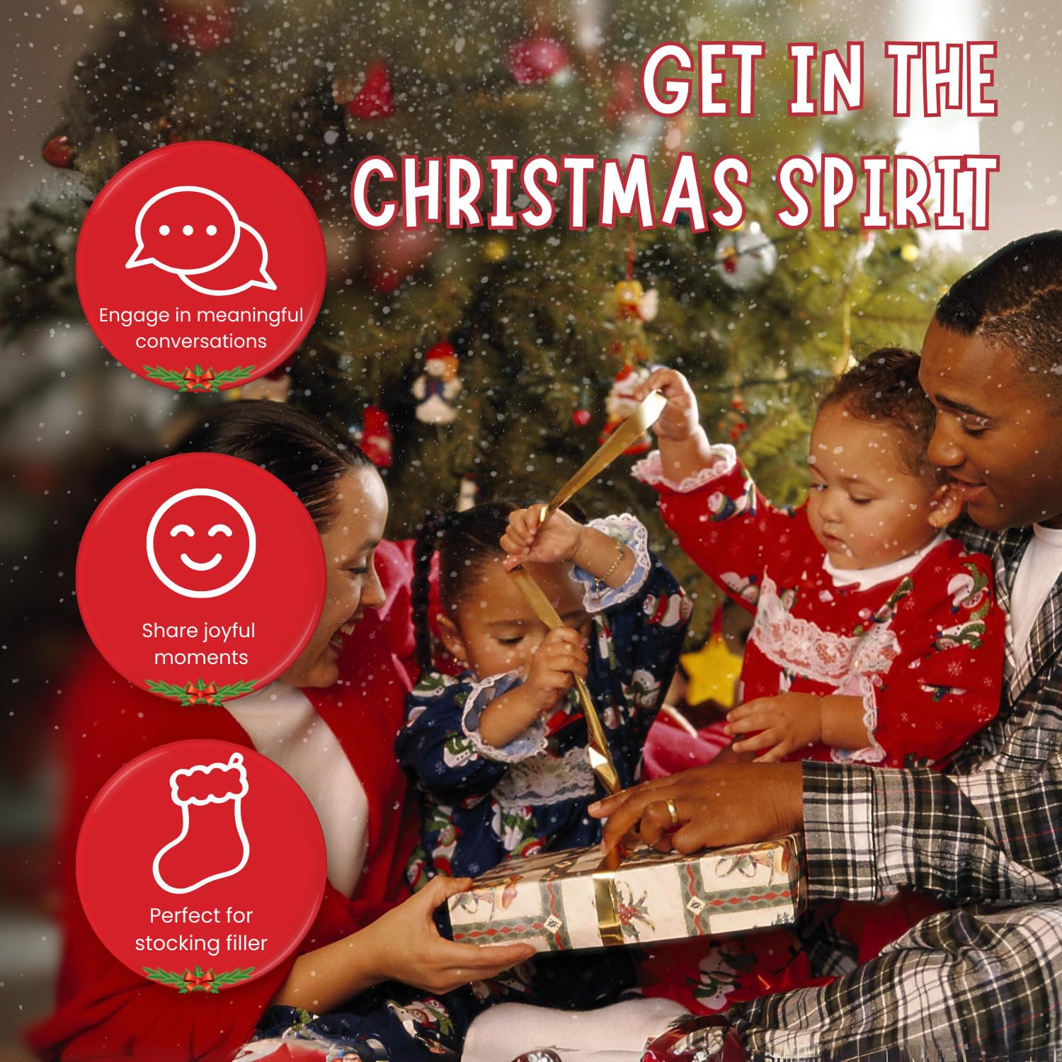 WORD TEASERS Santa's Secrets - Family Trivia Game with Holiday Conversation Cards & Party Game - 150 Trivia Cards