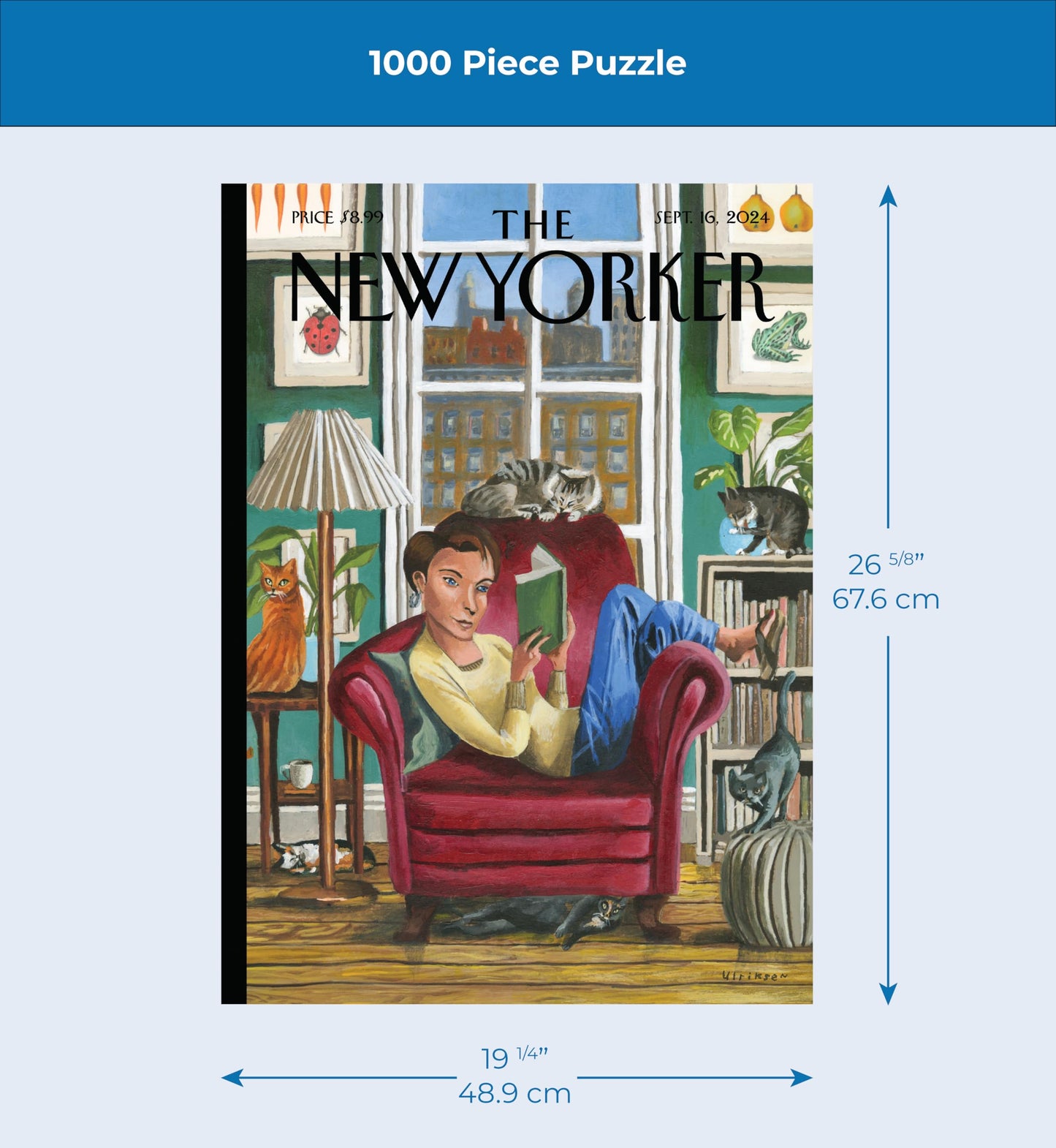 New York Puzzle Company - New Yorker Enjoying Life - 1000 Piece Jigsaw Puzzle for Adults by Mark Ulriksen