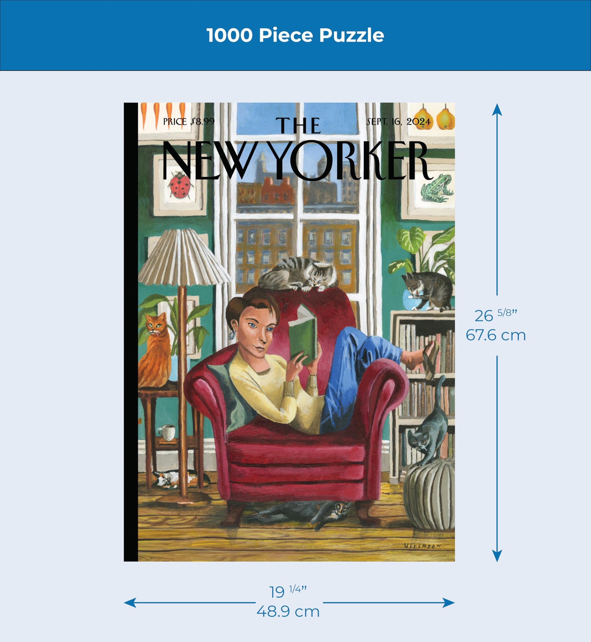 New York Puzzle Company - New Yorker Enjoying Life - 1000 Piece Jigsaw Puzzle for Adults by Mark Ulriksen