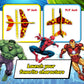 JA-RU Marvel Foam Glider Toy. Launching Airplane Toy For Kids. Glides & Dives High. (Pack of 3) with Spiderman, Hulk, & Iron Man. Classroom Prize, Gag