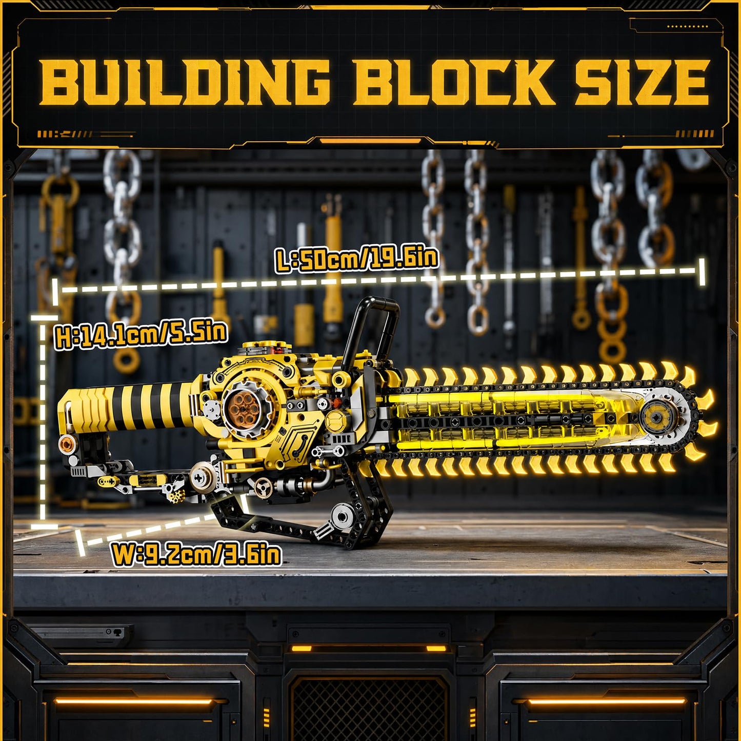 Myth Qholve Motorized Chainsaw Building Kit 1096 Pcs