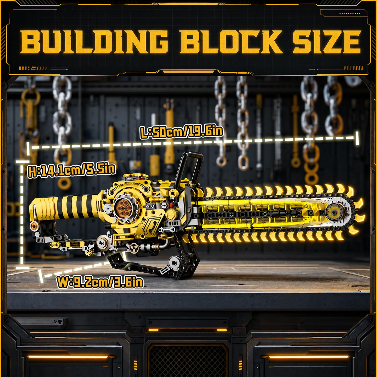 Myth Qholve Motorized Chainsaw Building Kit 1096 Pcs