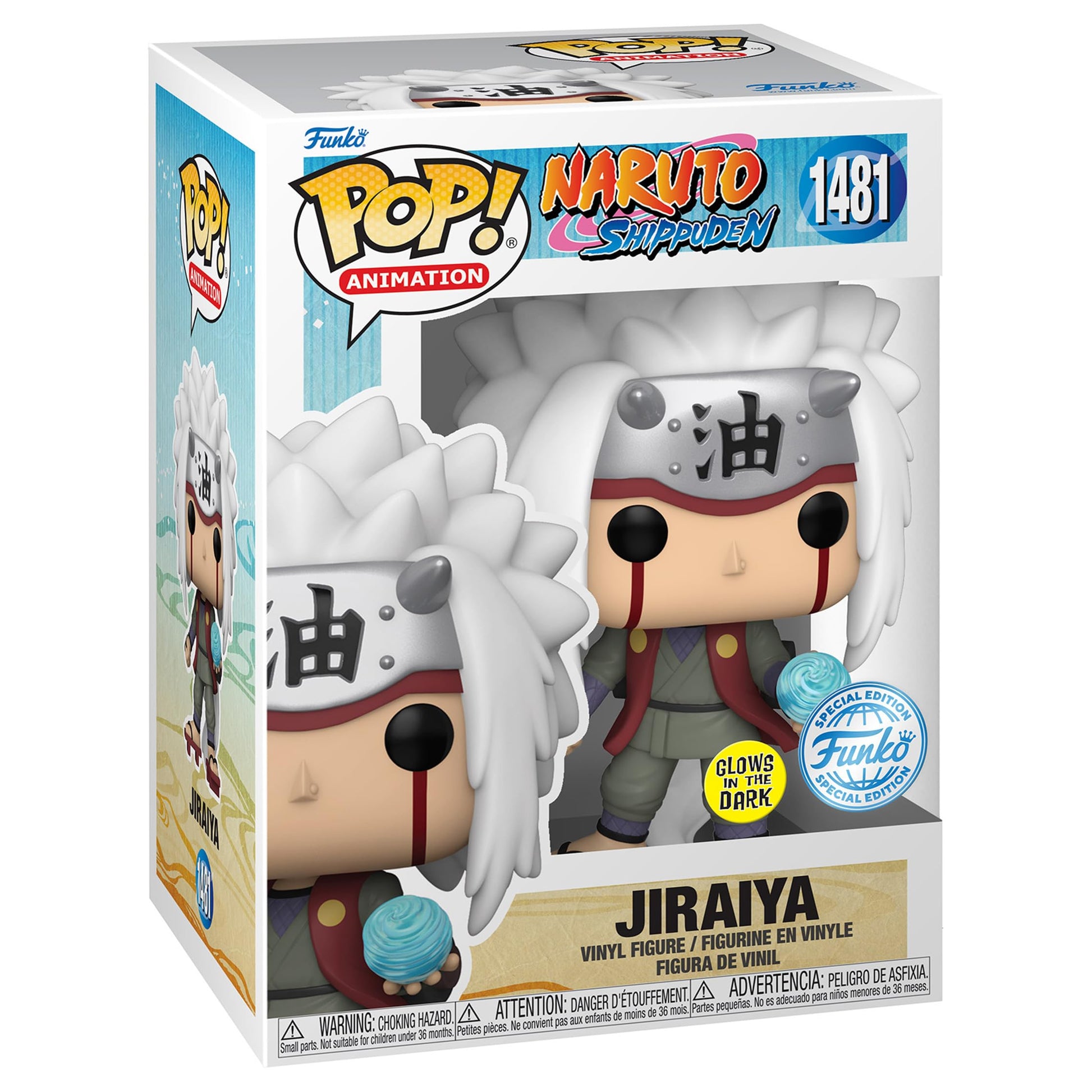 Funko Pop Naruto Shippuden: Naruto Uzumaki Kurama Link Mode Figure Special Edition Multicolor Exclusive (Jiraiya with Rasengan)