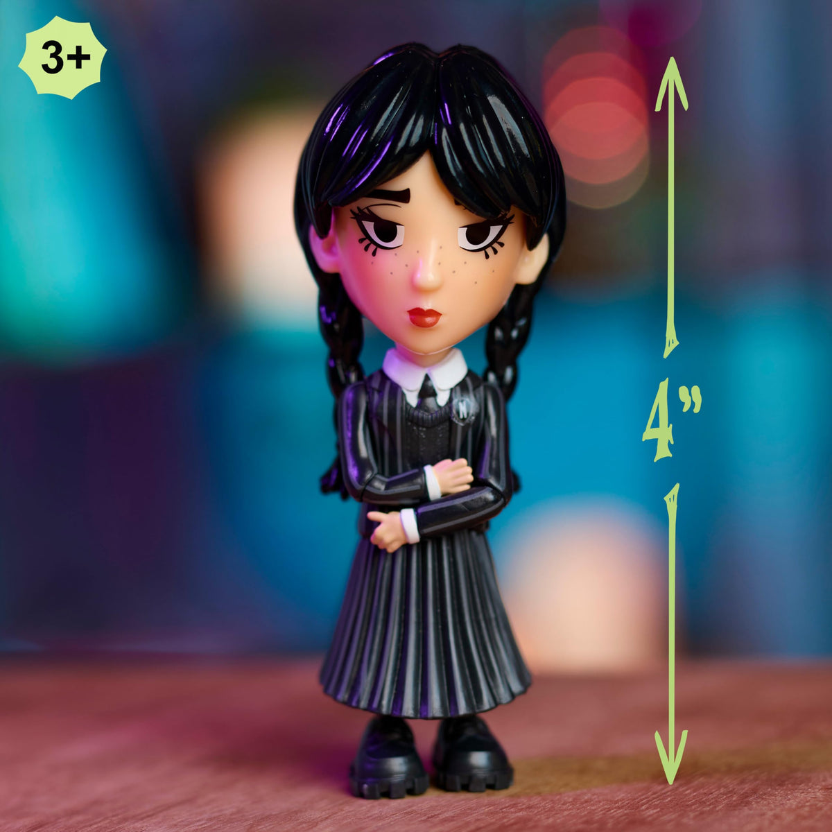 Just Play Wednesday Small 4-inch Collectible Stylized Figure, Series 1, Wednesday, Blind Box Surprise Figurine, Kids Toys for Ages 3 Up