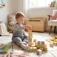 Maxim Deluxe Wooden ABC Blocks. Extra-Large Engraved Baby Alphabet Letters, Counting & Building Block Set