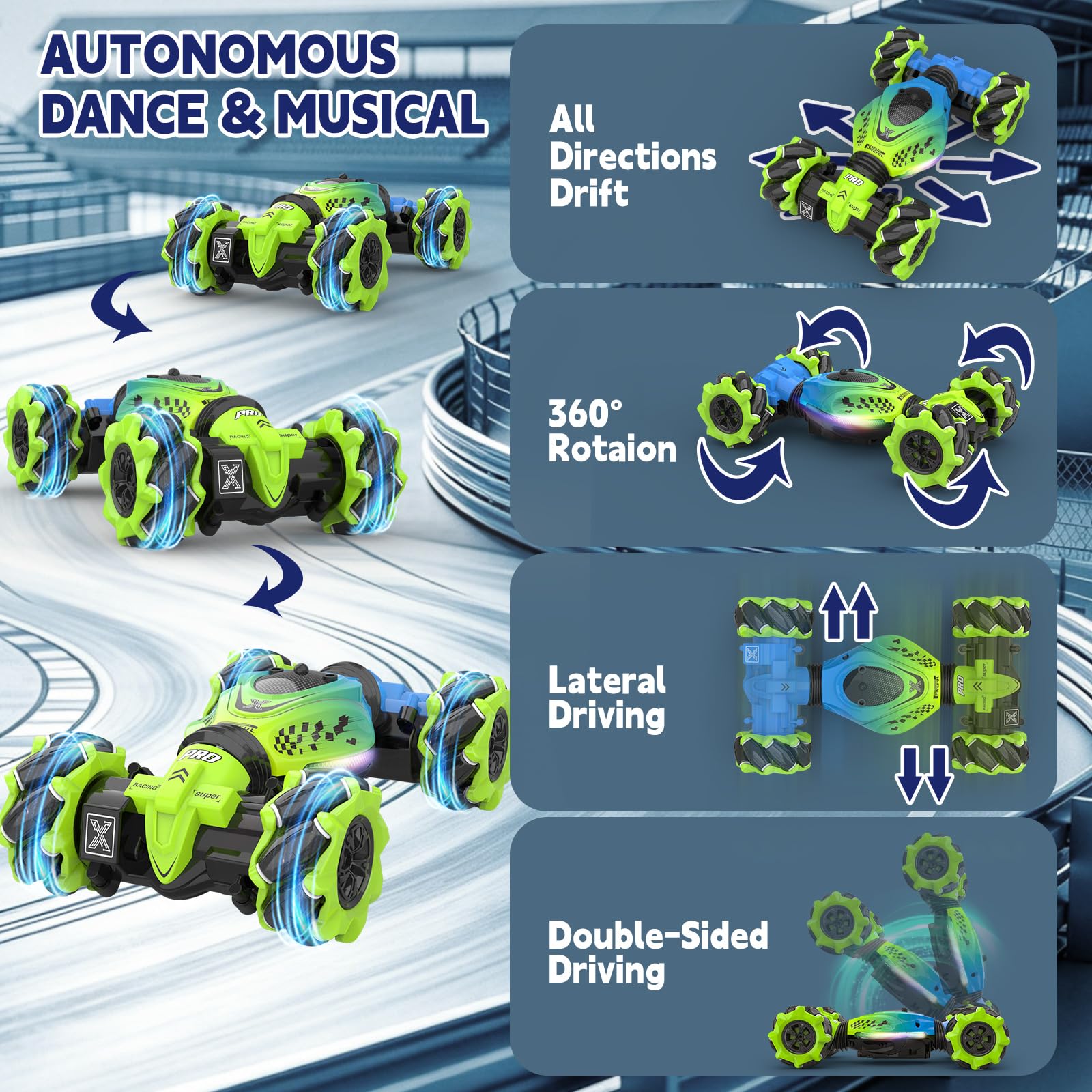 Remote Control Car - RC Drift Car Gesture Sensing Toy Boy Age 6-8-12 Gifts