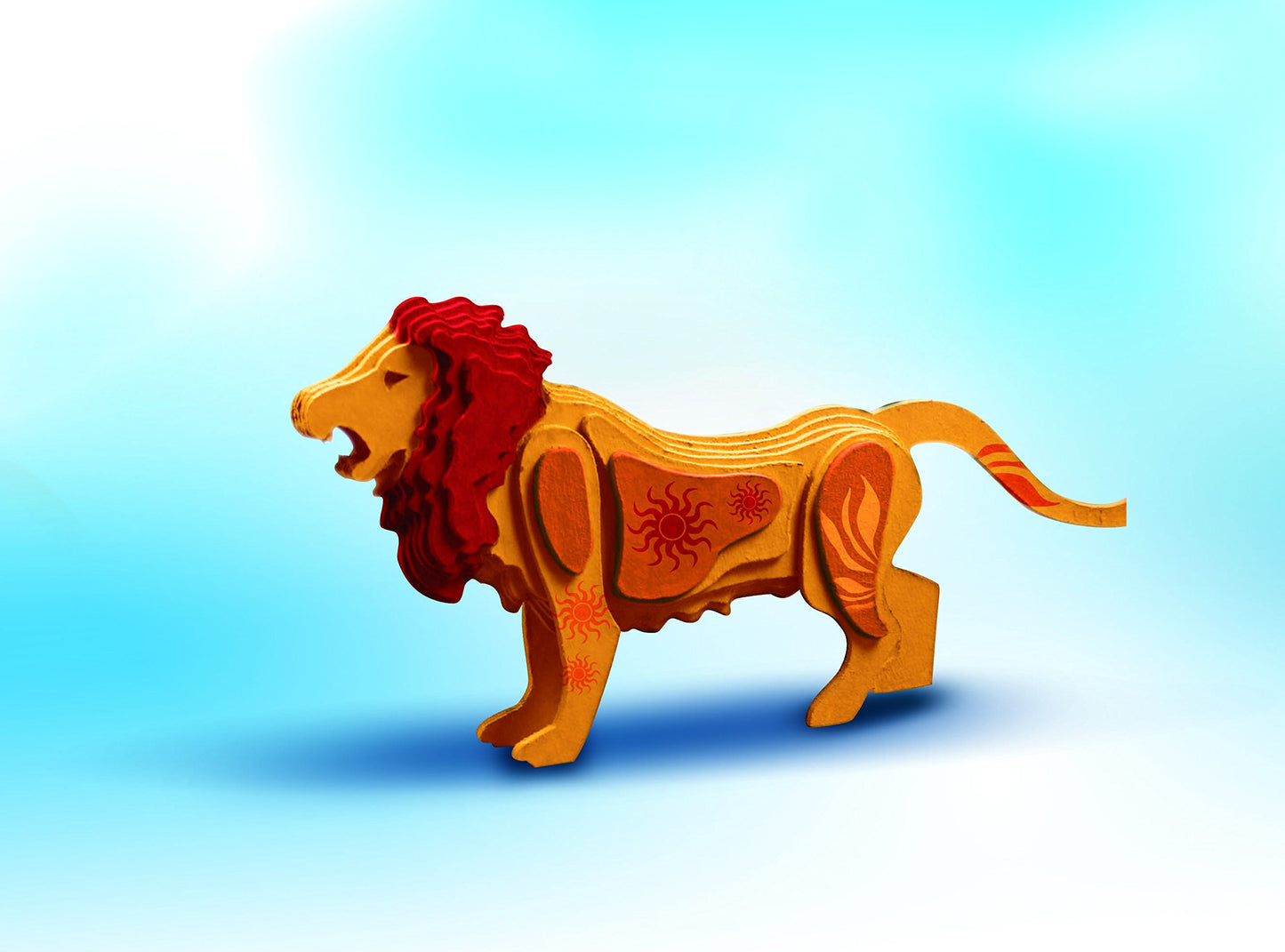 Trussart Designs TruTru Animals Lion 3D European Puzzle Kit ; Arts and Crafts, Model Kit