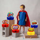 Skylety 6 Pcs Hero Party Decoration for Class Honeycomb Centerpieces 3D Table Topper Paper Large Word Action Sign Table Topper Decor 7.5 x 7.8 Inch