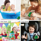 DolliBu Train Buddy Squirter Bath Toy - Floating Rubber Green Bath Time Toy Train for Toddlers, Fun Bath Toys for Bathtub, Pool, and Beach, Toddler