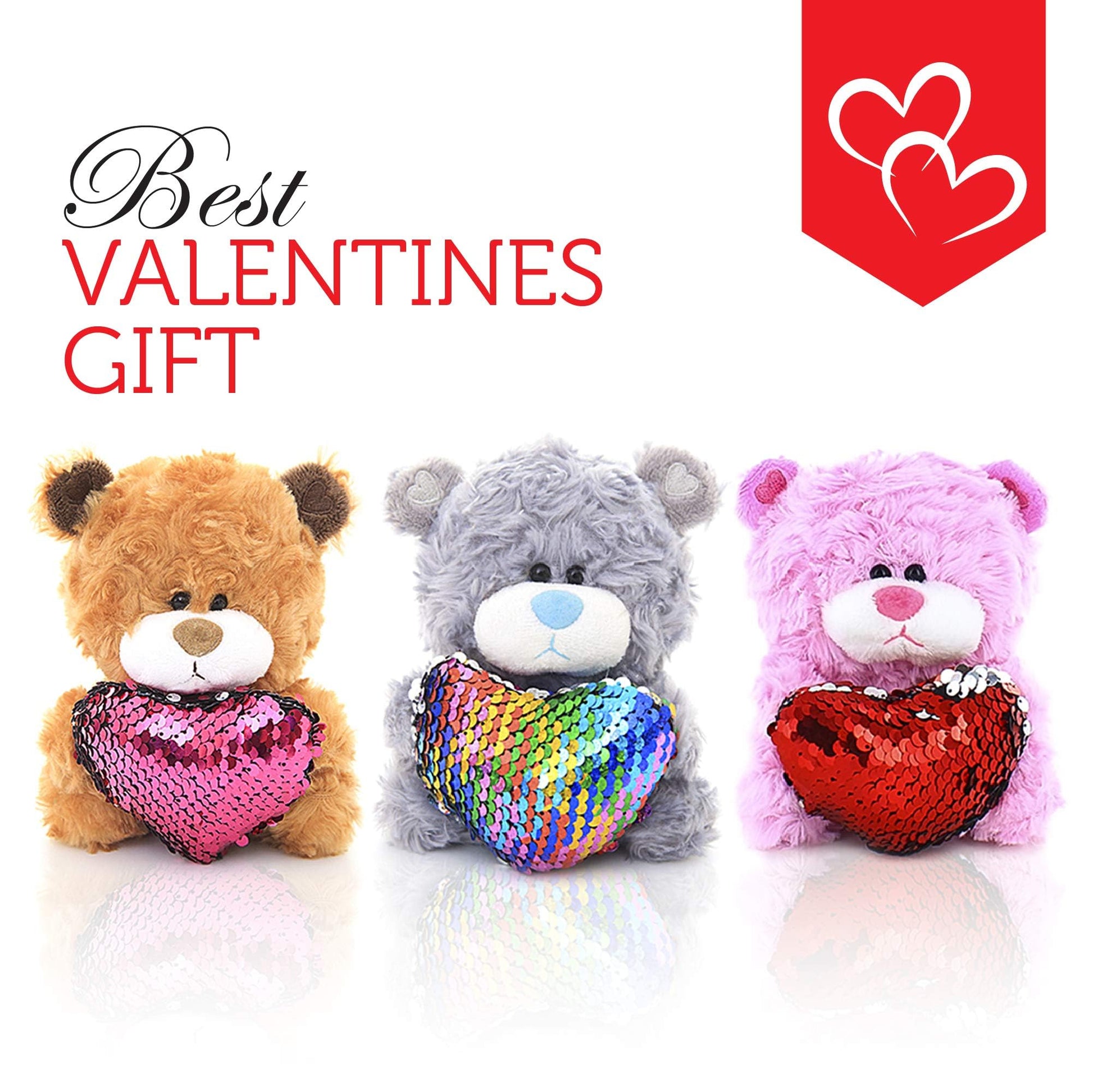 Plushland Qbeba Teddy Bear Stuffed Animal 6 Inches Cute Love, Valentine's Day, or Christmas Surprise for Boys and Girls | Plush, Squeezable Size (Pink
