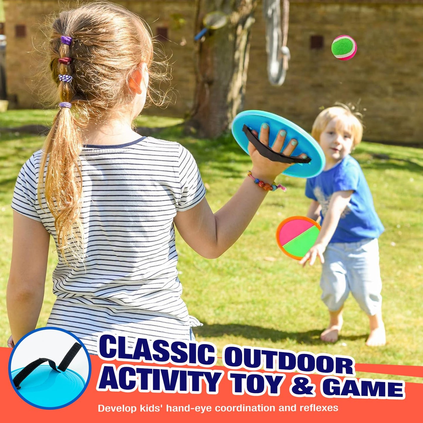Toss and Catch Ball Game Set for Kids Outdoor Toys Yard Beach Pool Games