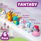 Tub Works® Fantasy Watertight Bath Toys, 6 Pack | Sealed, No Hole Bath Toys Design Keeps Moisture Out | Soft, Squeezable & Float on Water | Baby