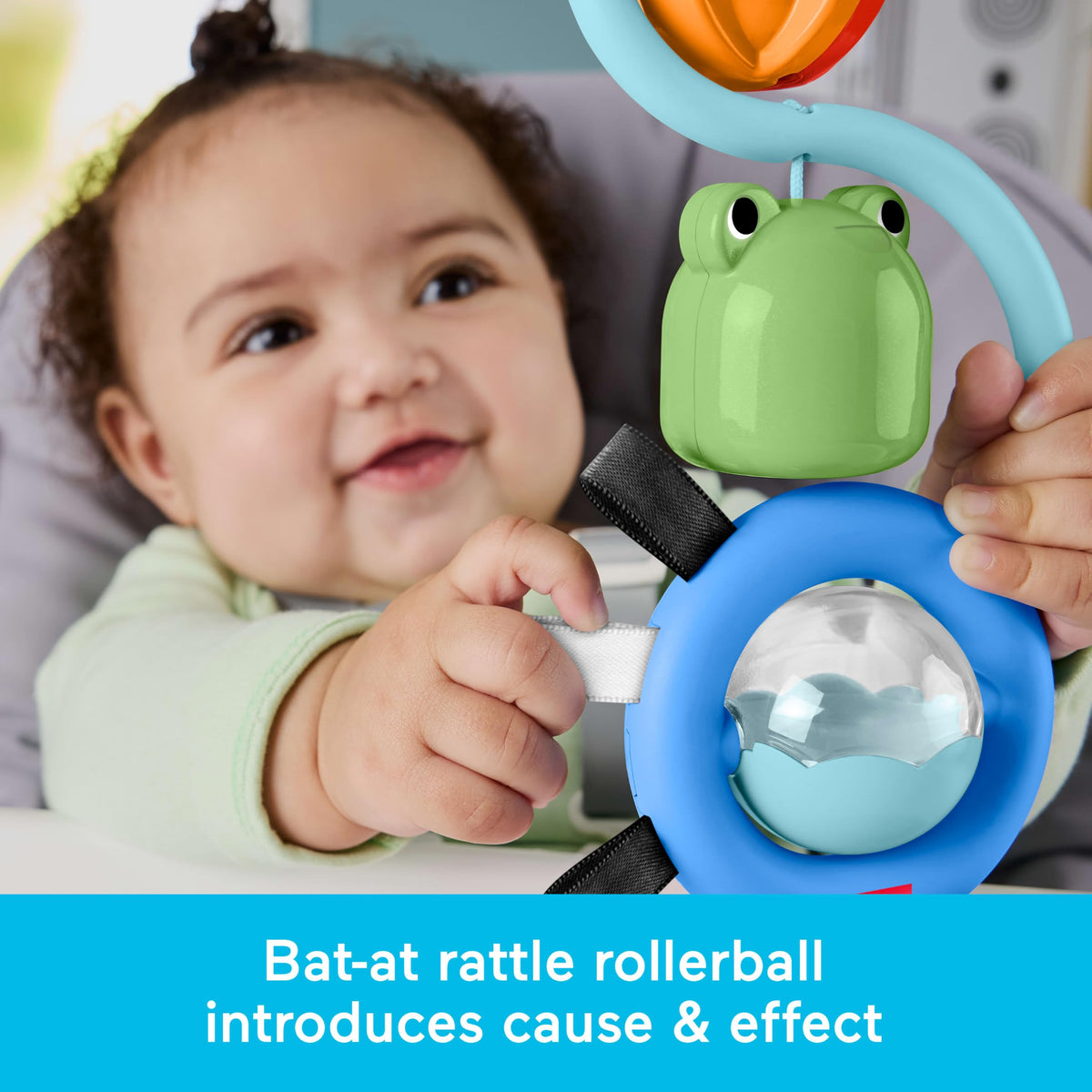 Fisher-Price Baby Toy Sensory Sounds High Chair Busy Activity with Suction Cup for Developmental Play Infants Ages+ Months