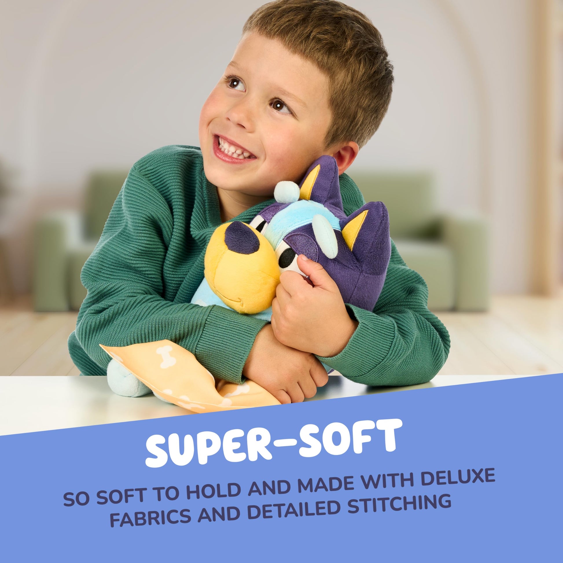 Bluey Sleepy Time Talking Plush, Soothing Baby Toy for Sleep, 7 Show Phrases & Theme Song, Cuddle Buddy