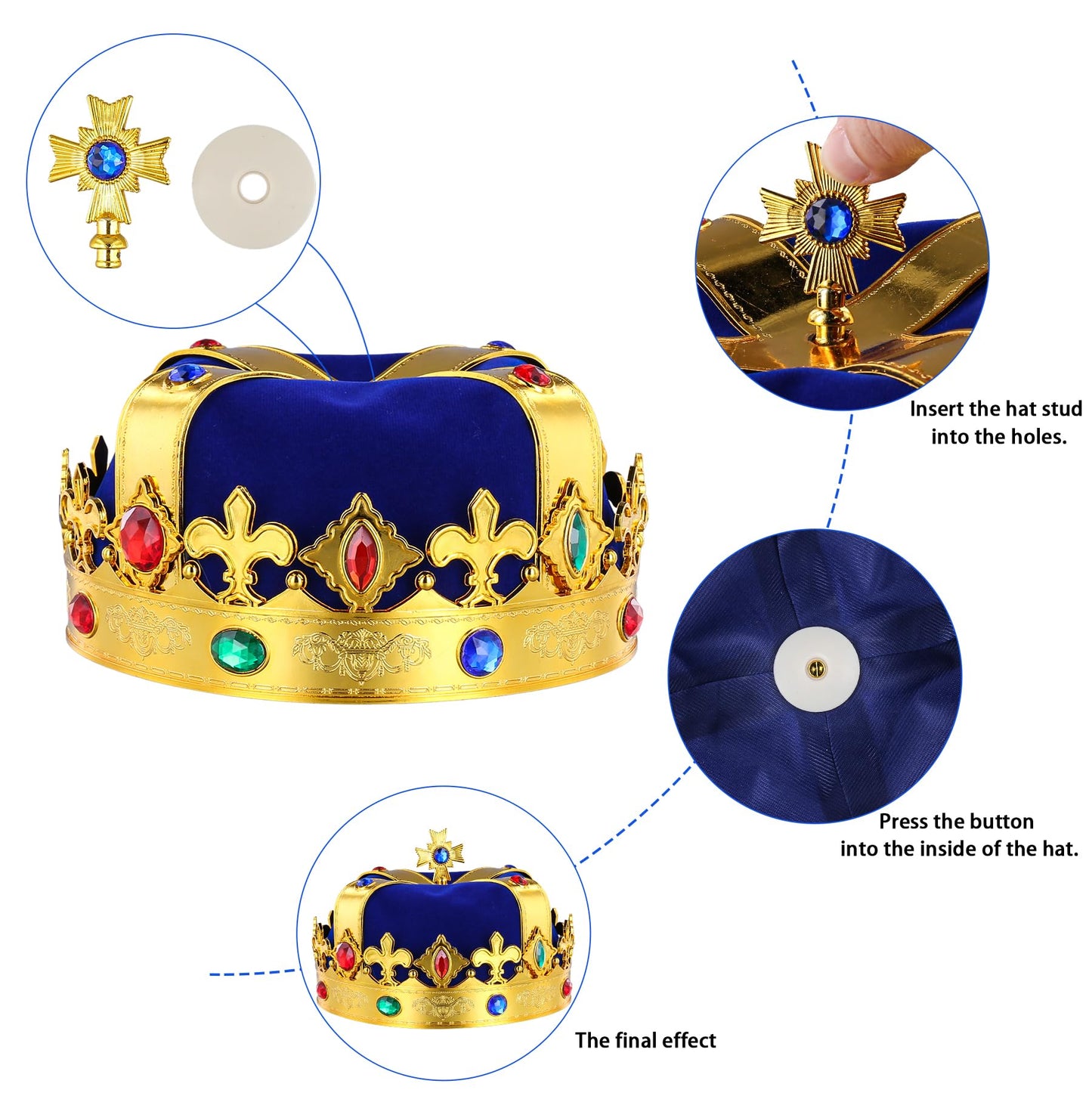 HnoonZ 6th Birthday Gifts for Boys - King's Crown, Sash & Decorations