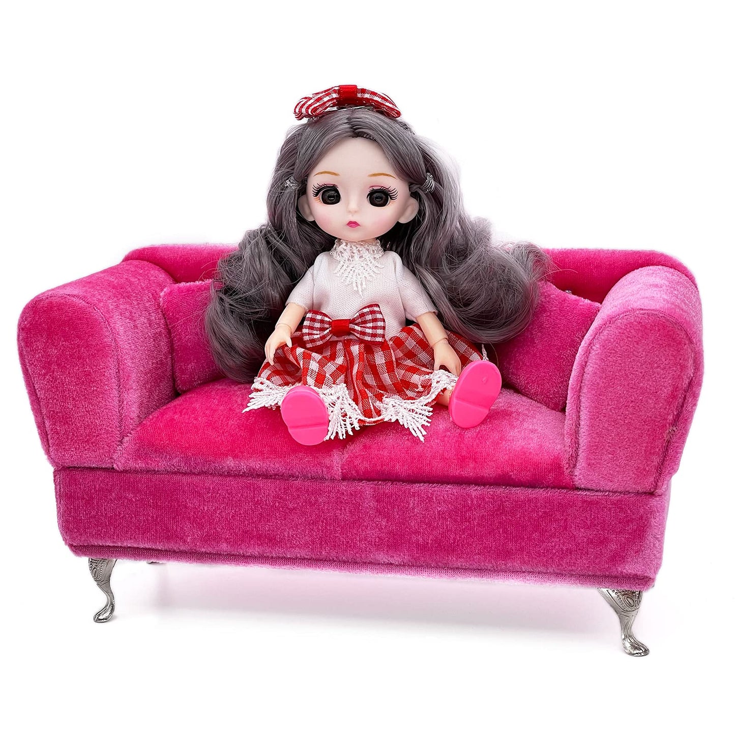 Yikko 1/6 Sofa Cushions for Dollhouse Living Room or Bedroom Decor, 12inch Dolls Accessories, Furniture for Blythe-Doll, Gift for Women Jewelry