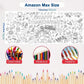 Hoblynth Giant Thanksgiving Coloring Table Cloth for Kids Large Thanksgiving Posters to Color Jumbo Coloring Tablecloth Crafts Thanks Giving Party