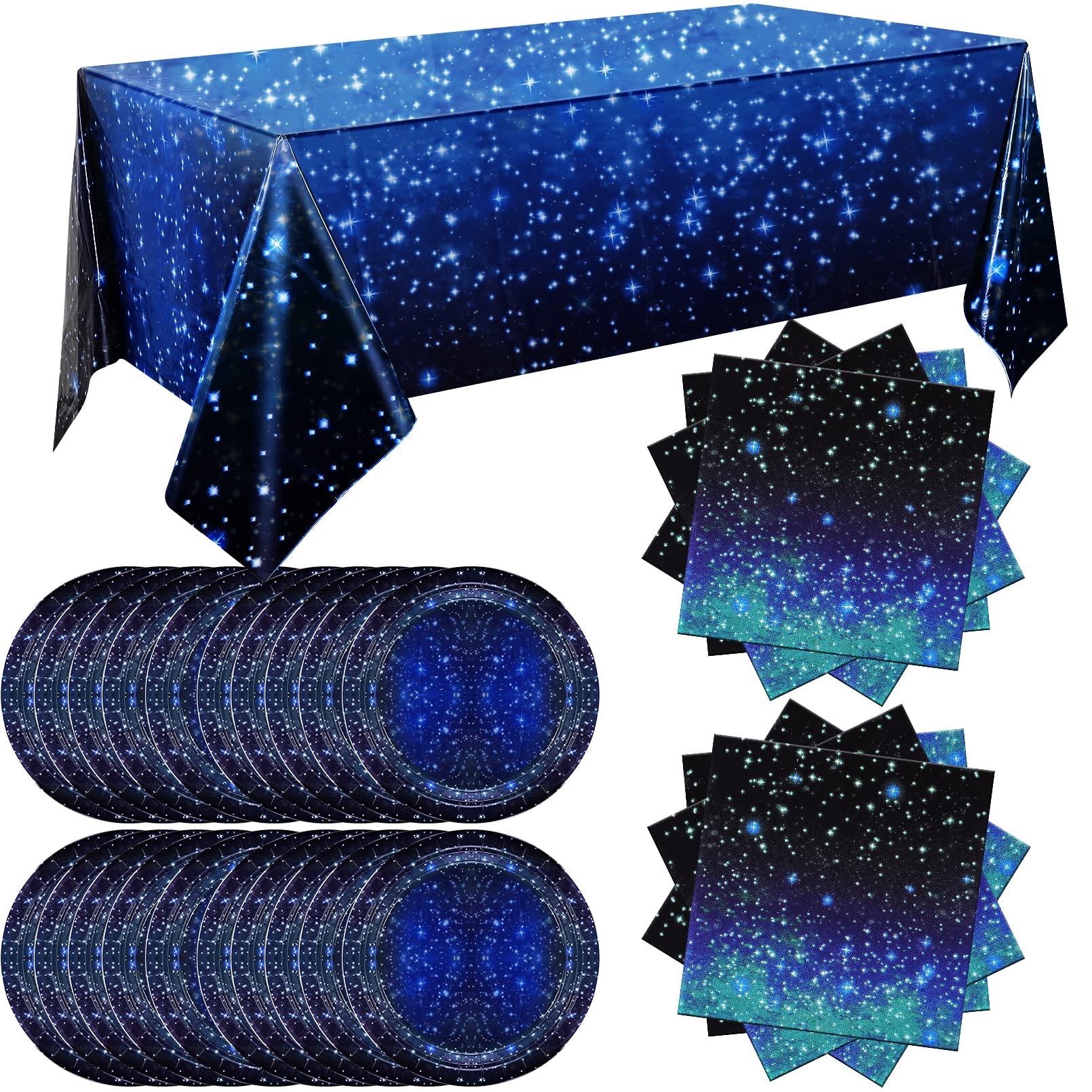 RAIHOMKIT 41 Pack Galaxy Party Supplies, Space Party Tableware Set