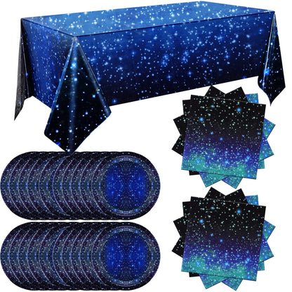 RAIHOMKIT 41 Pack Galaxy Party Supplies, Space Party Tableware Set