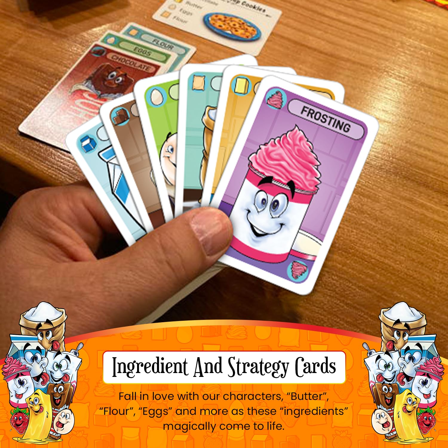 Hasty Baker Family Card Game - A Race to Collect Ingredients and Complete Recipes, for Families, Adults, Kids, Ages 7+, 2-6 Players, by GoChuckle