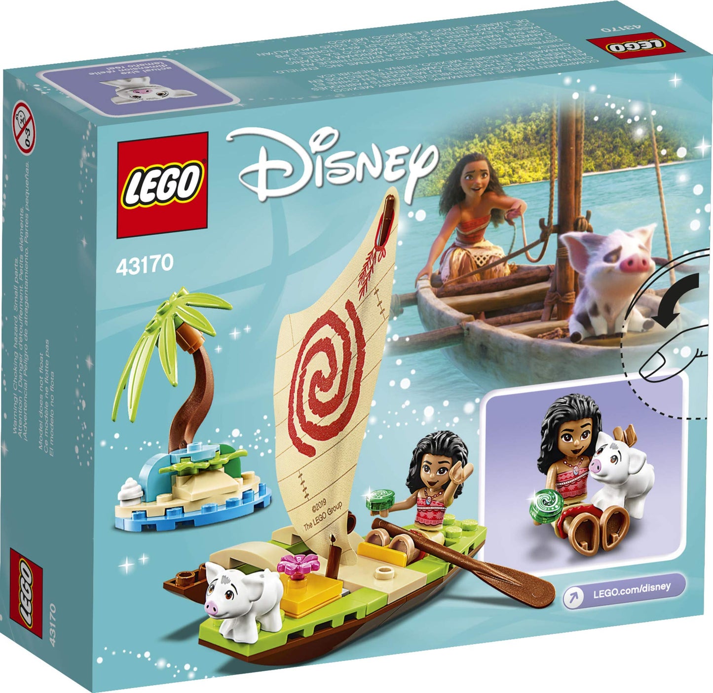 LEGO Disney Moana’s Ocean Adventure 43170 Toy Building Kit, New 2020 (46 Pieces)