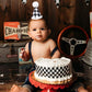 AOQURE Race Car First Birthday Hat - Race Car 1st Decorations,Black And White Checkered Racing Hat,Two Fast Car Birthday Decorations,Fast One Birthday