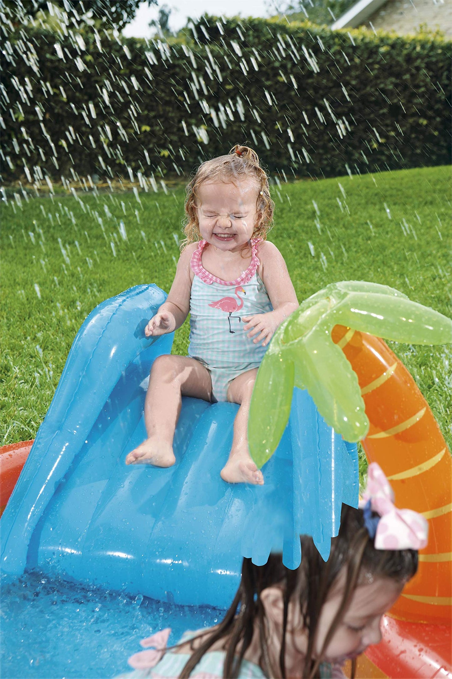 Bestway Lava Inflatable Play Center | Includes Play Balls, Ball Ramp, Ring Toss Game, Water Blob,