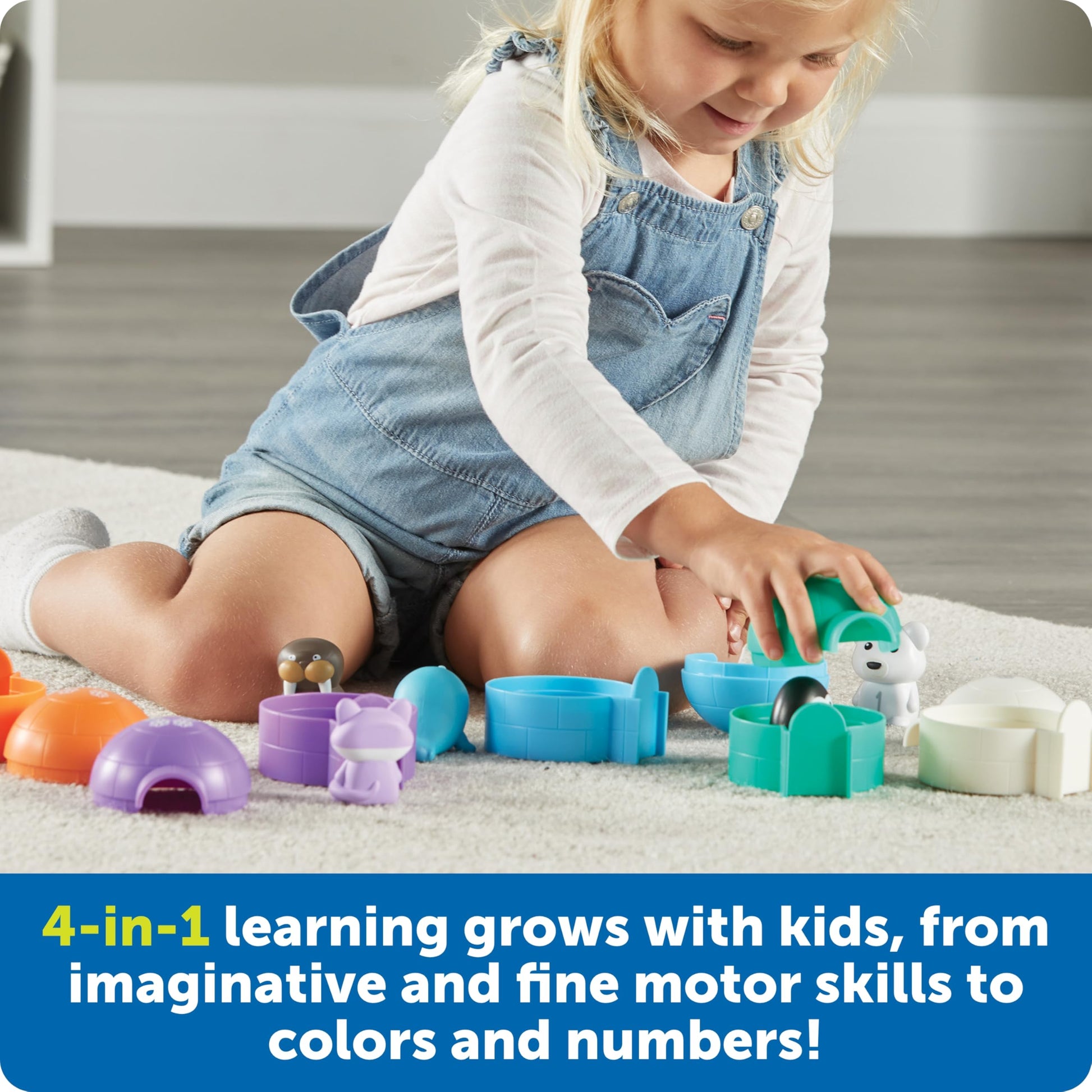 Learning Resources Sort & Seek Polar Animals - 15 Pieces, Age 18+ Months Toddler Learning Activities, Educational Toys, Educational Toy Set Color