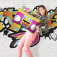 8 PCS Roller Skate Rainbow Balloons Inflatable Radio Boombox Props for 80s 90s Party Decorations Retro Theme Hip Hop Birthday Party Back to the 80S