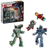 LEGO Marvel Iron Man & War Machine vs. Hammer Drones Building Toy - Pretend Play Set W/ 2 Toy Minifigures - Kids Building Blocks for Boys & Girls