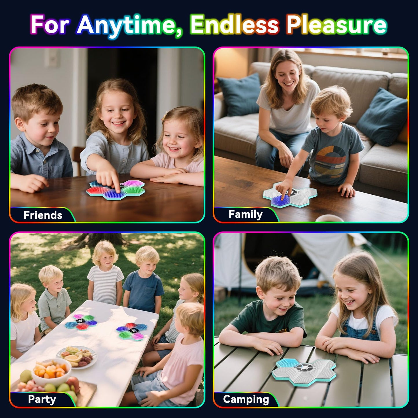 ETPlanet Light Up Memory Game Handheld Electronic Toys with Lights and Sound Effects, Smart Multi-Function Desktop Metronome, Puzzle Memory Rhythm