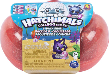 HATCHIMALS CollEGGtibles, Mermal Magic 6-Pack Shell Carrying Case with Season 5 CollEGGtibles, for Kids Aged 5 and Up