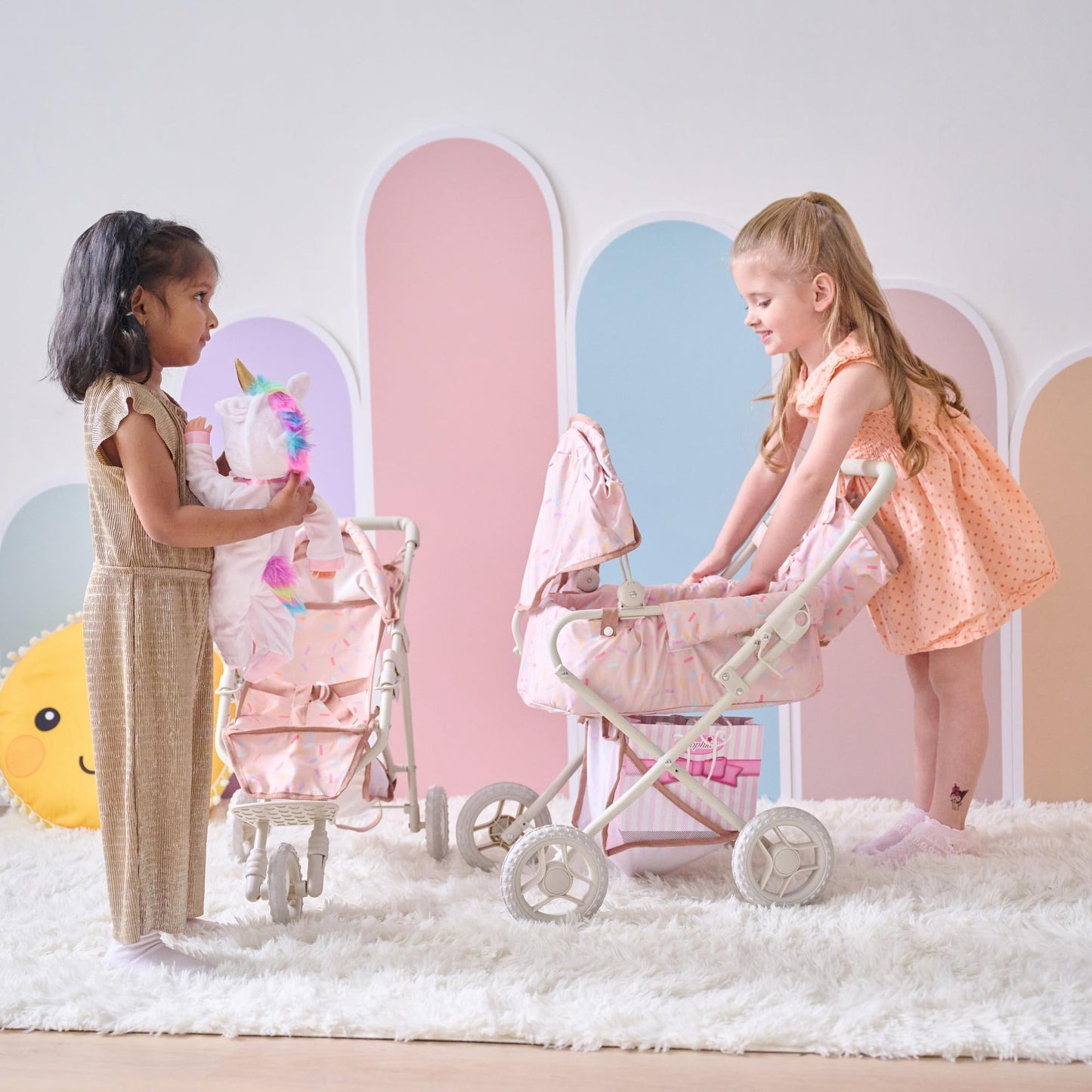 Olivia's Little World Confetti Baby Doll Stroller Pram