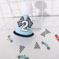Agkvw Race Car 2nd Birthday Crown for Boys - Fast Birthday Hat and Decoration, Blue Decor