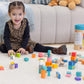 Jasey's Toy Chest Build & Imagine Wooden Blocks | 80-Piece Educational Building Set with Animal & Shape Blocks | Toddlers Ages 12+ Months