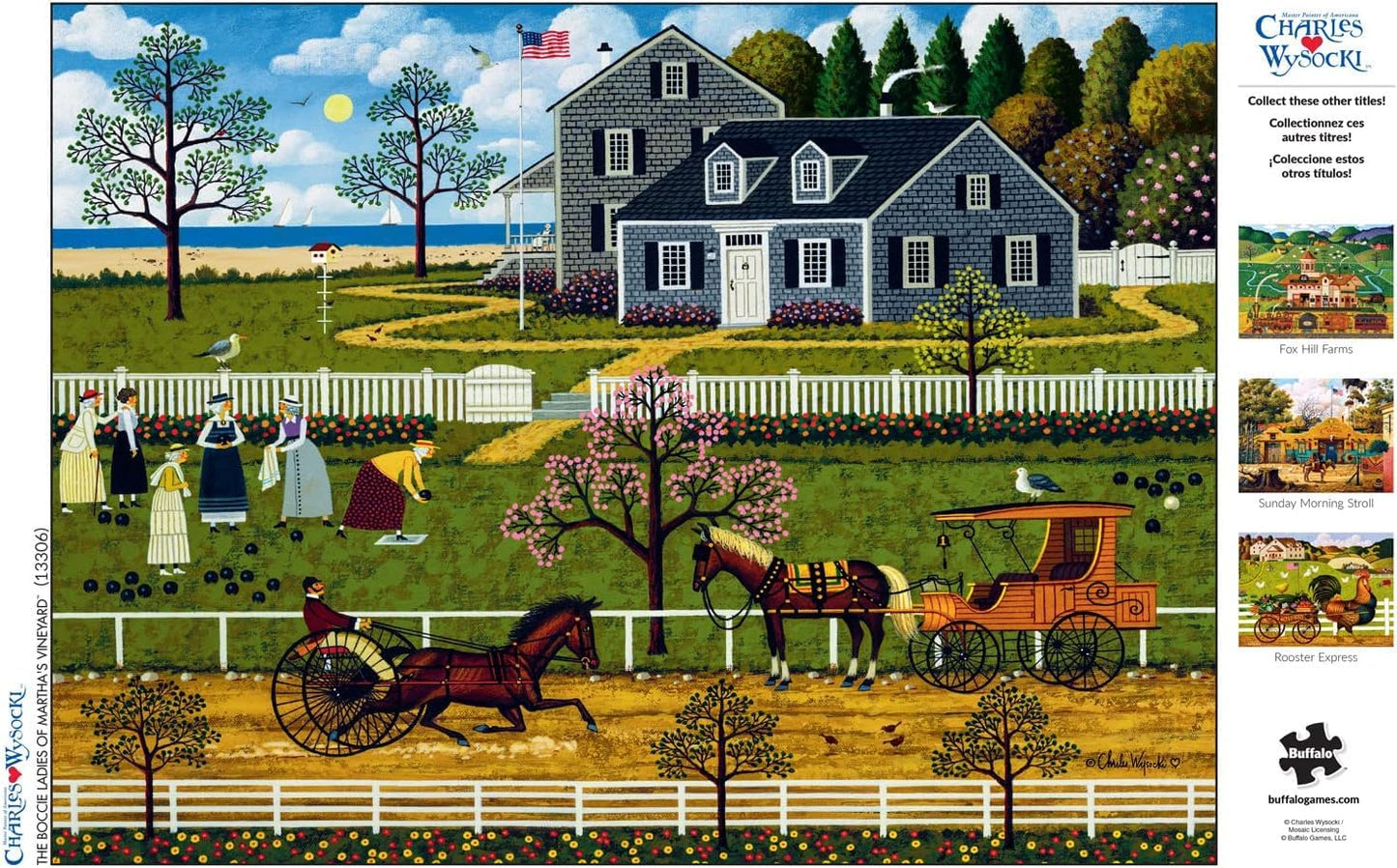 Buffalo Games Charles Wysocki, Boccie Ladies, 1000 Piece Puzzle for Adults