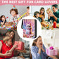 Card Binder 4 Pockets Zip Trading Card Binder for 400 Cards, PU Collection Binder with Removable Sleeves for 50 Pages, Portable Collector Album, Card