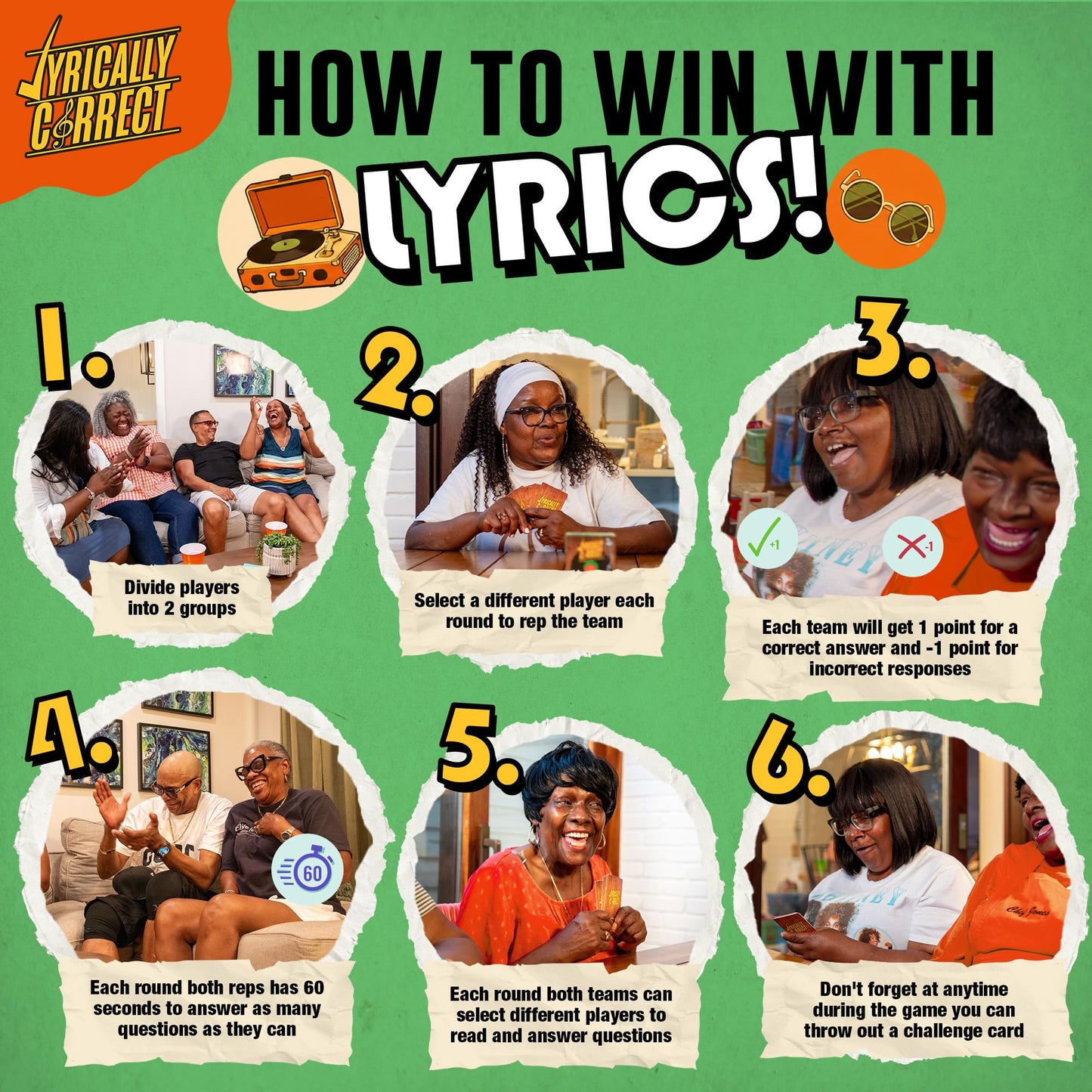 Lyrically Correct '60s & '70s Oldies But Goodies Edition - Soul, Motown & Classic Hits Music Trivia Card Game for Adults & Families