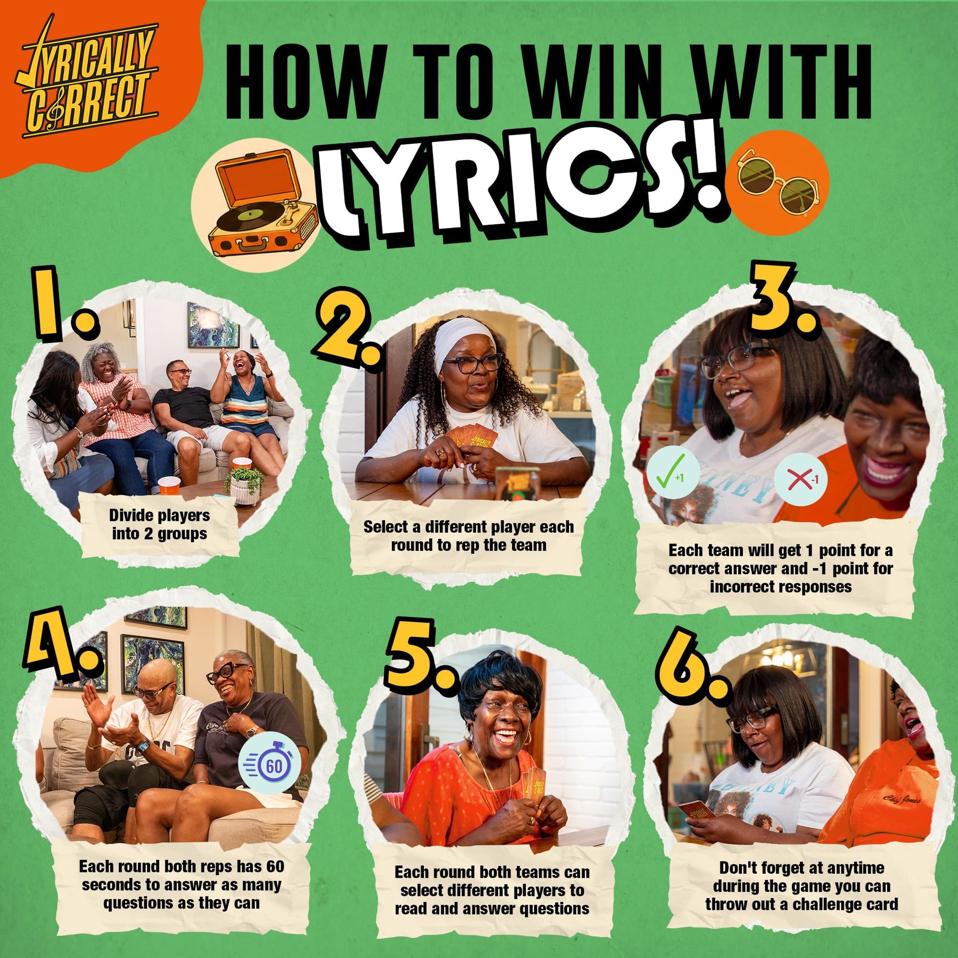 Lyrically Correct '60s & '70s Oldies But Goodies Edition - Soul, Motown & Classic Hits Music Trivia Card Game for Adults & Families