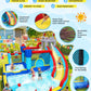 13-in-1 Water Slide Bounce House for Kids Backyard, 15x14.3x8.5FT Sport Waterpark with Deep Pool/Shower Head/Ball Holes/Soccer Goal/Basketball