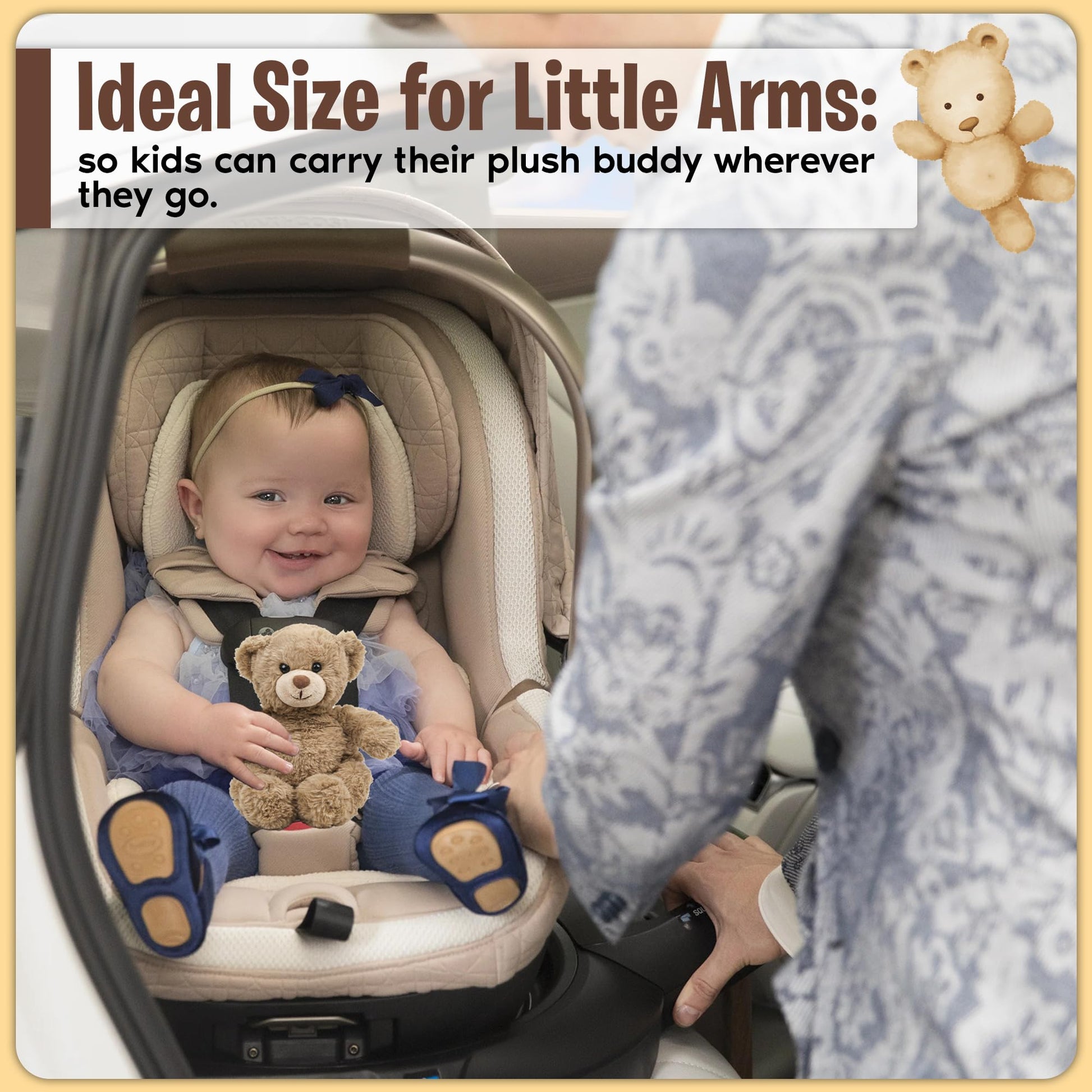 Made By Aliens Plush Teddy Bear Stuffed Animal - Soft Cuddly Huggable Plush Toy for Kids & Adults - 9 Inch for Birthday Graduation Valentine
