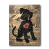 String of the Art (16" x 12" Puppy String Art Kit, American Made Crafting Supplies, Pine Wood, Embroidery Floss, Original Art, DIY Craft Kit