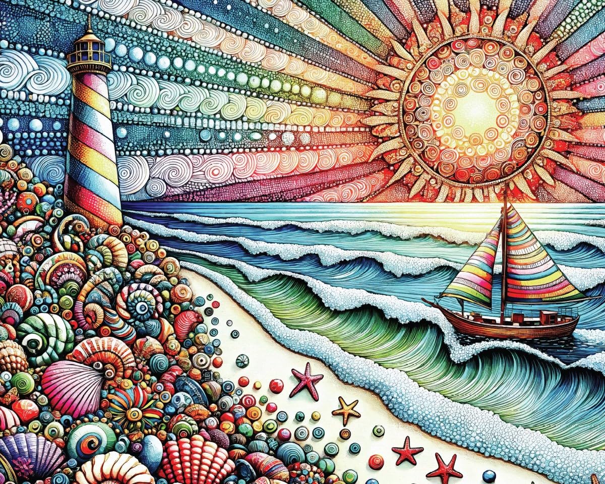 Heritage Puzzle Seashells by the Seashore by Peggy Collins 1000 Pieces