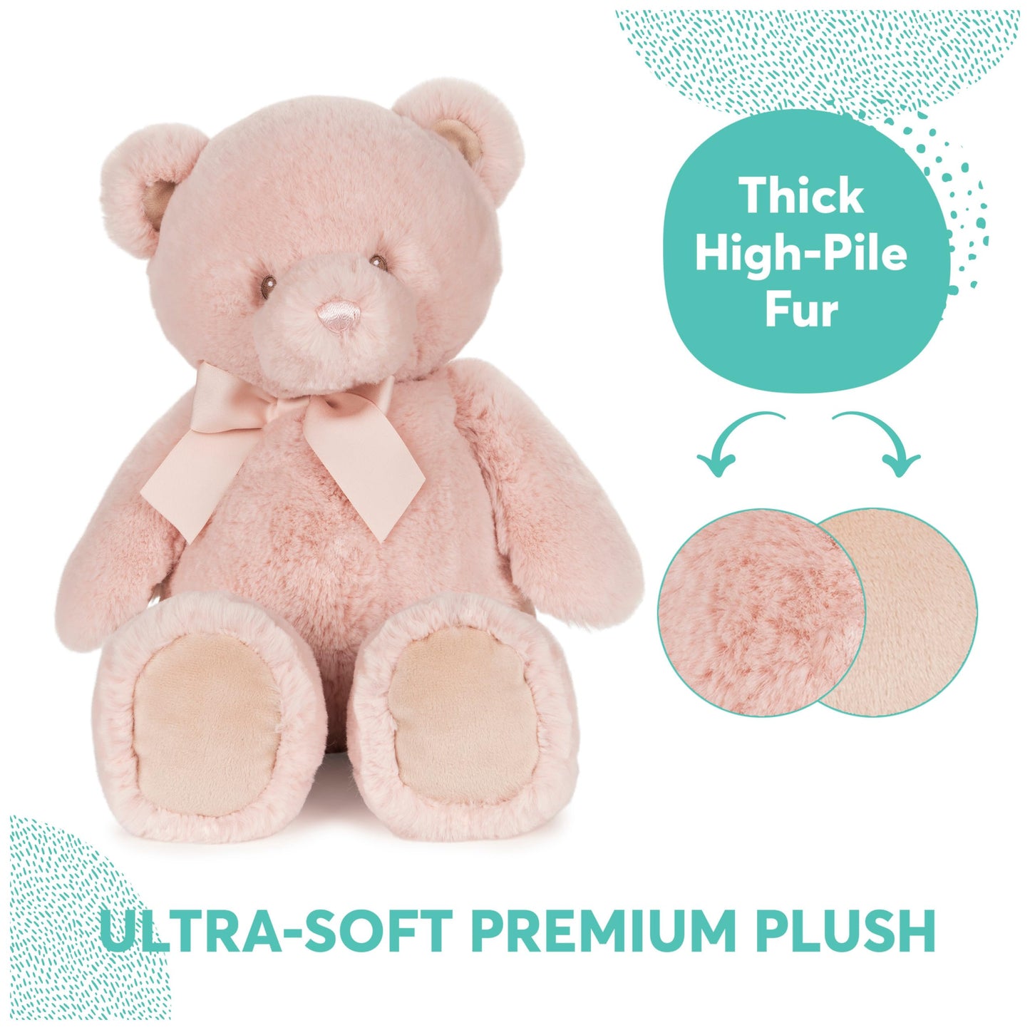 GUND My First Friend 18-Inch Pink Teddy Bear Stuffed Animal for Ages 0+