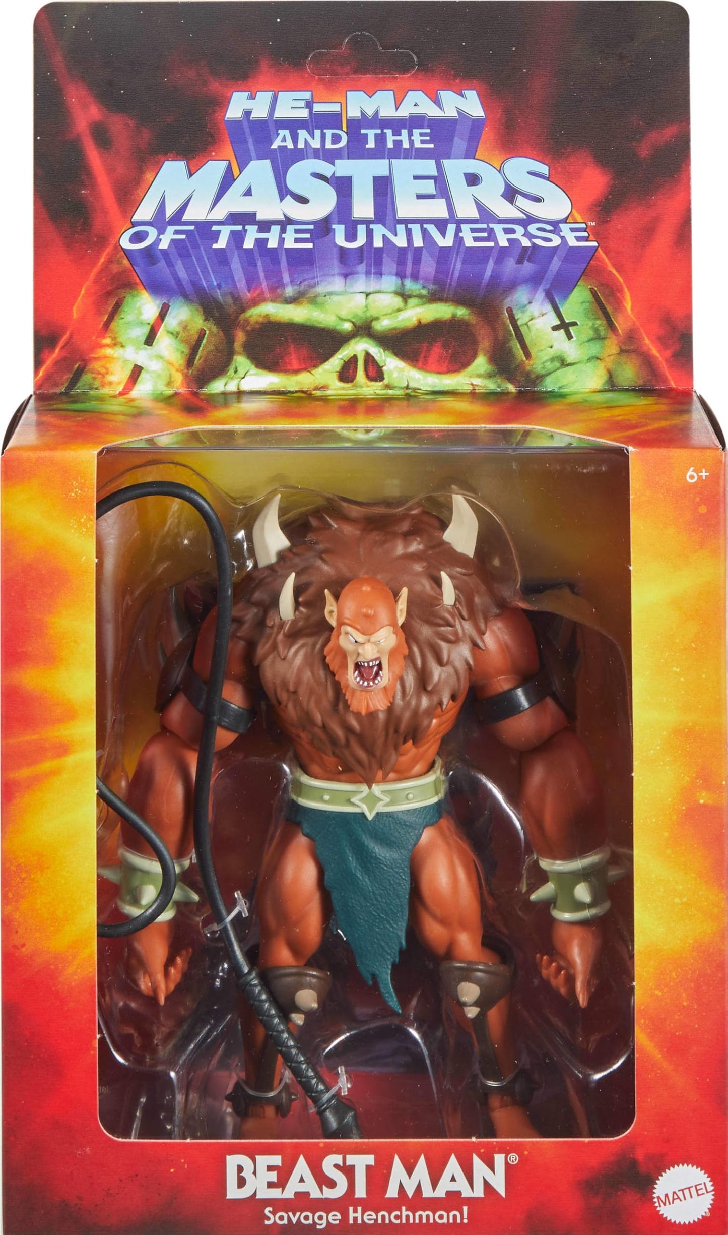 Masters of the Universe Origins Action Figure Deluxe Beast Man Cartoon Collection, 5.5-inch 1980s TV Villain, Detailed Design