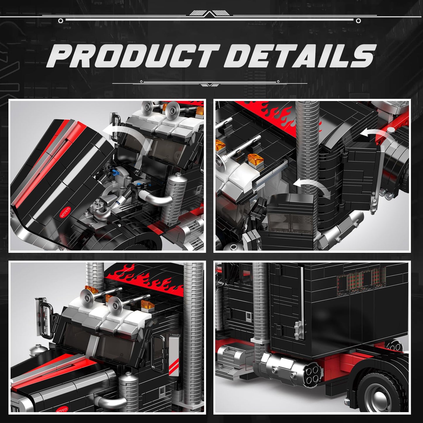Mould King 10037 Heavy-Duty Tow Truck Building Toy Set, MOC Road Trailers Building Toys, Technology Wreckers Toy for Adult 14+ (1,797 Pieces)