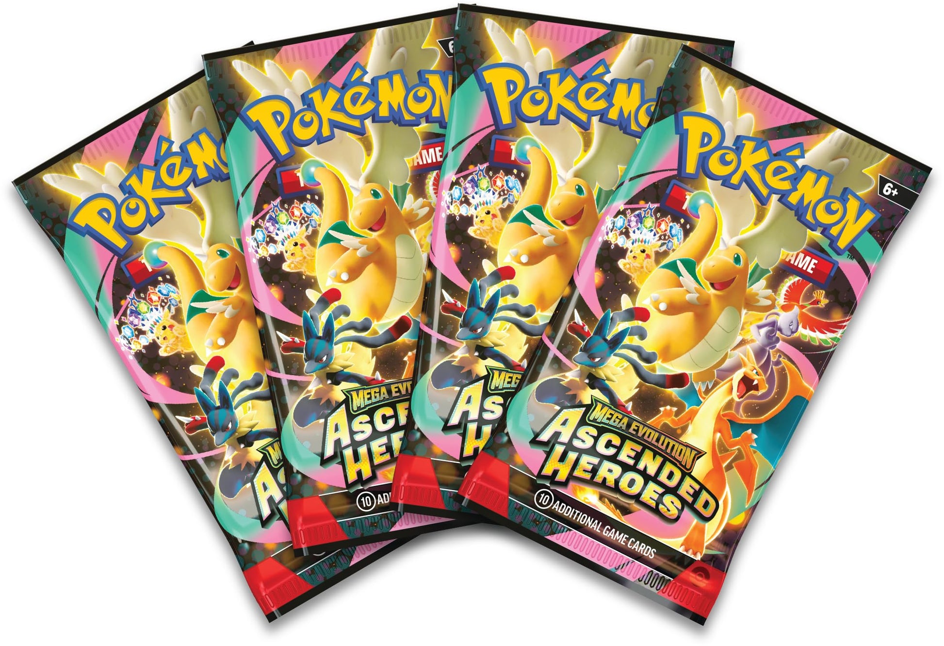 Pokémon TCG: Mega Evolution-Ascended Heroes Mega Emboar ex Box (1 Foil Promo Card, 1 Oversize Lenticular Card & 4 Booster Packs)