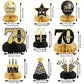 9 Pieces 70th Birthday Decoration 70 th Birthday Centerpieces for Tables Decorations Cheers to 70 Years Honeycomb Table Topper for Men and Women