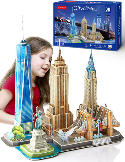 CubicFun 3D Puzzles for Kids Ages 8-10 - New York City
