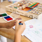 Melissa & Doug Deluxe Wooden Stamp and Coloring Set - Vehicles (30 Stamps, 6 Markers, 2 Durable 2-Color Stamp Pads)